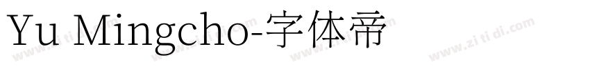 Yu Mingcho字体转换